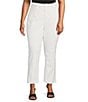 Good American Plus Size Good Legs Mid Rise Straight Jeans, Color:White037 - Image 1