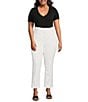Good American Plus Size Good Legs Mid Rise Straight Jeans, Color:White037 - Image 3