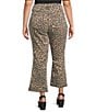 Good American Plus Size Good Standard Leopard Print High Rise Mini Kick Flare Jeans, Color:Lucky Leopard001 - Image 2