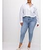 Color:Indigo619 - Image 3 - Plus Size Good Waist High Rise Skinny Ankle Length Jean