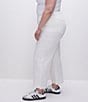 Color:White001 - Image 4 - Plus Size Good Waist Palazzo Crop Jeans