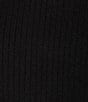 Color:Black - Image 4 - Plus Size Rib Mock Neck Long Sleeve Sweater