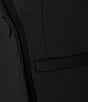 Color:Black001 - Image 6 - Plus Size Scuba 2.0 Long Sleeve Double Stretch Knit Notch Lapel Collar Oversized Button Front Blazer