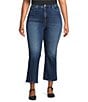 Good American Plus Size Soft Tech Good Leg High Rise Bootcut Denim Jeans, Color:Indigo1074 - Image 1