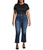 Good American Plus Size Soft Tech Good Leg High Rise Bootcut Denim Jeans, Color:Indigo1074 - Image 3