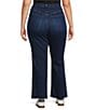Good American Plus Size Soft Tech Good Standard Kick Flare High Rise Denim Jeans, Color:Indigo1068 - Image 2