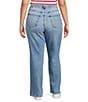 Good American Plus Size Soft Tech Good True Straight Leg High Rise Denim Jeans, Color:Indigo - Image 2