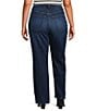 Good American Plus Size Soft Tech Good True Straight Leg High Rise Denim Jeans, Color:Indigo - Image 2