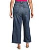 Good American Plus Size Soft Tech Good Waist High Rise Cropped Palazzo Jeans, Color:Indigo737 - Image 2