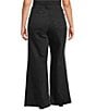 Good American Plus Size Soft Tech Good Waist High Rise Wide Leg Denim Jeans, Color:Black - Image 2