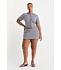 Good American Plus Size The Keepsake Gingham Print Coordinating Knit Mini Skort - Image 4