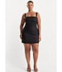 Good American Plus Size The Structured Square Neck Sleeveless Mini Dress - Image 3