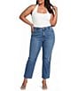 Good American Plus Size Vintage Straight Ankle Length Denim Jeans - Image 6