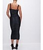 Color:Black001 - Image 2 - Ruched Sweetheart Neck Sleeveless Bodycon Midi Dress