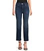 Good American Soft Tech Good Curve High Rise Straight Leg Jeans, Color:Indigo628 - Image 3