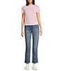 Good American Soft Tech Good Legs Mid Rise Straight Jeans, Color:Indigo746 - Image 3