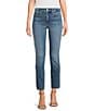 Good American Soft Tech Good Legs Straight Jeans, Color:Indigo514 - Image 1