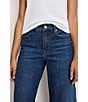 Good American Soft Tech Good Waist High Rise Palazzo Cropped Jeans, Color:Indigo977 - Image 6