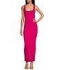 Good American Square Neck Sleeveless Scuba Maxi Dress, Color:Fuschia002 - Image 1