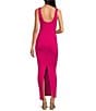 Good American Square Neck Sleeveless Scuba Maxi Dress, Color:Fuschia002 - Image 2