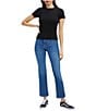 Good American Super Stretch Crew Neck Short Sleeve Baby Tee - Image 4