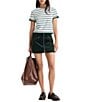 Good American The Cord Zip Front A-Line Mini Skirt - Image 3