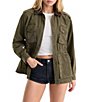 Good American The Field Collared Long Sleeve Snap-Front Jacket - Image 1