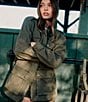 Good American The Field Collared Long Sleeve Snap-Front Jacket - Image 3