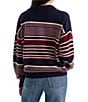 Good American The Oversized Rugby Stripe Collared Long Sleeve Sweater - Image 2