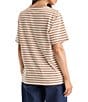 Good American The Oversized Striped Crew Neck Short Sleeve Tee - Image 2