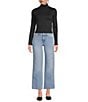 Good American Weightless Turtleneck Long Sleeve Top, Color:Black - Image 3