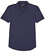 Color:Midnight Navy - Image 1 - Johnny Collar Short Sleeve Polo Shirt