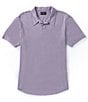 Color:Wisteria - Image 1 - Johnny Collar Short Sleeve Polo Shirt