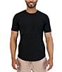Color:Black - Image 1 - Slub Scallop Crew Short-Sleeve T-Shirt