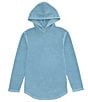 Color:Indian Teal - Image 1 - Sunfaded Micro-Terry Hoodie