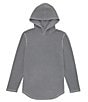 Color:Grey - Image 1 - Sunfaded Micro-Terry Hoodie
