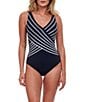Gottex Embrace Surplice V-Neck Tummy Control One Piece Swimsuit, Color:Black - Image 1