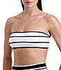 Gottex Luma Jackie Straight Neck Stripe Bandeau Swim Top - Image 1