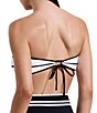 Gottex Luma Jackie Straight Neck Stripe Bandeau Swim Top - Image 2
