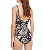 Color:Multi Brown - Image 2 - Miss Butterfly V-Neck Twist One Piece Swimsuit