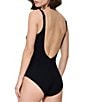 Gottex Modern Lux V-Neck Tummy Control Surplice One Piece Swimsuit - Image 2