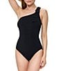Gottex Modern Muse Solid One Shoulder One Piece Swimsuit - Image 1