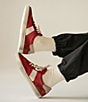 Color:Red - Image 6 - Men's Charlie Leather Sneakers