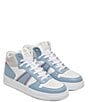 Color:White/Blue - Image 2 - Men's Saint James Mid Top Sneakers