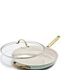 Color:Julep - Image 1 - Reserve Ceramic Nonstick 12#double; Covered Fry Pan with Helper Handle
