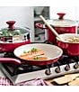 Color:Red - Image 2 - Rio Ceramic Non-Stick 16-Piece Cookware Set