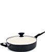 Color:Black - Image 1 - Rio Ceramic Non-Stick 5-qt. Covered Saute Pan with Helper Handle