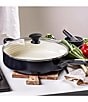 Color:Black - Image 2 - Rio Ceramic Non-Stick 5-qt. Covered Saute Pan with Helper Handle