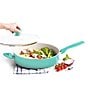 Color:Turquoise - Image 2 - Rio Ceramic Non-Stick 5-qt. Covered Saute Pan with Helper Handle