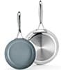 GreenPan Valencia Pro Stainless Steel 8#double; and 10#double; Frypan Set - Image 1